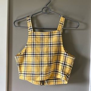 Bershka Yellow Crop Top